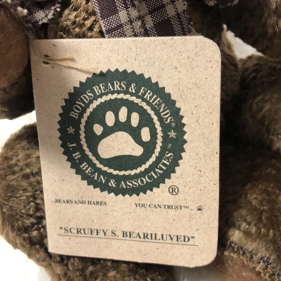 BOYDS Scruffy S. Beariluved 10” Stuffed Bear nwt Collectible - Picture 7 of 9